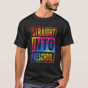 Direkt in die Gefärbte Krawatte der Vorschule zurü T-Shirt