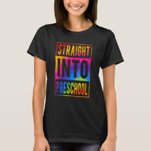 Direkt in die Gefärbte Krawatte der Vorschule zurü T-Shirt