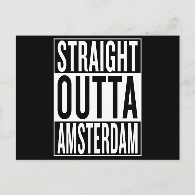 direkt nach Amsterdam Postkarte (Vorderseite)