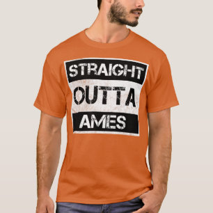 Direkt über Ames Stadt Iowa Vintag Distressive S T-Shirt