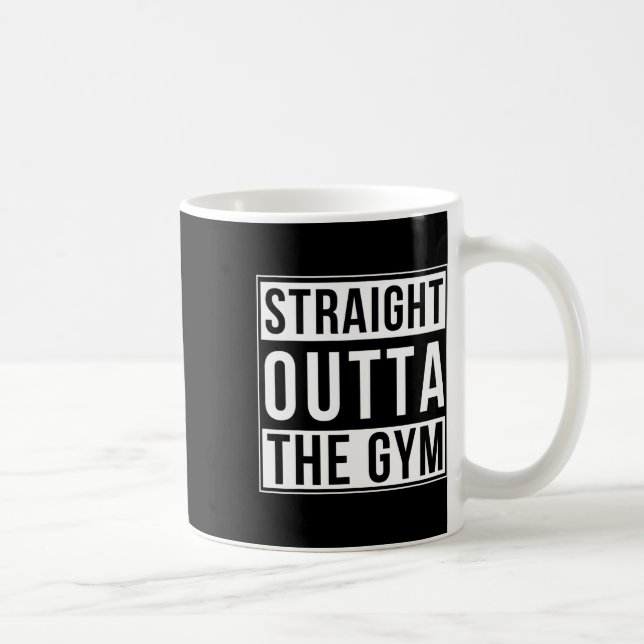 Direkt über dem Gym Funny Bodybuilding Weightli Kaffeetasse (Rechts)