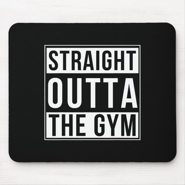 Direkt über dem Gym Funny Bodybuilding Weightli Mousepad (Vorne)