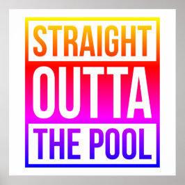 Direkt über dem Pool typografischer Text bunt Poster