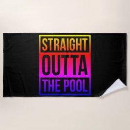 Direkt über dem Pool typografischer Text bunt Strandtuch