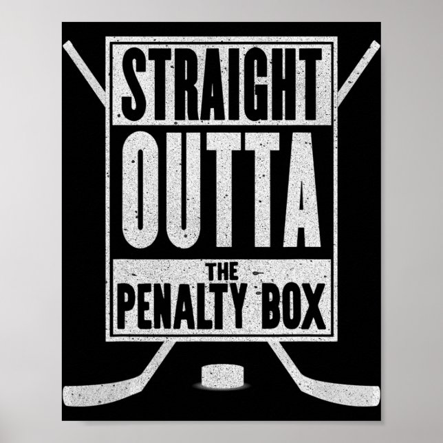 Direkt über die Penalty Box Fun Ice Hockey Gif Poster (Vorne)