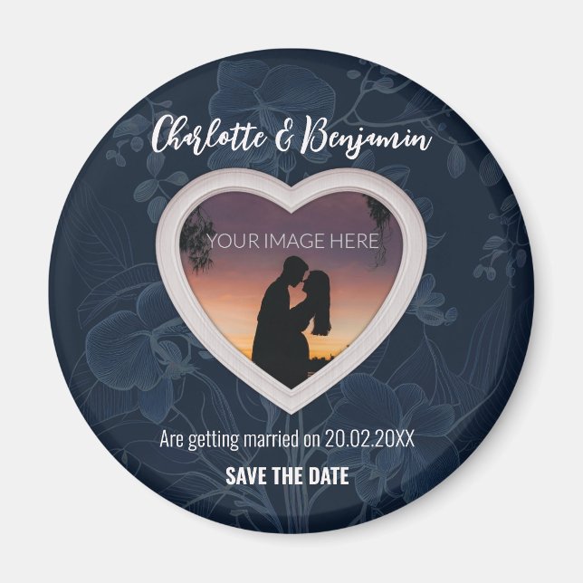 Direkt vom Herzen | Hochzeit | SAVE THE DATE Magnet (Vorne)