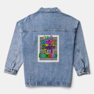 Direkt vor dem Artikulieren Jeansjacke