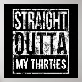 Direkte Ausfahrt aus meinem 30er-Jahre-Party Poster