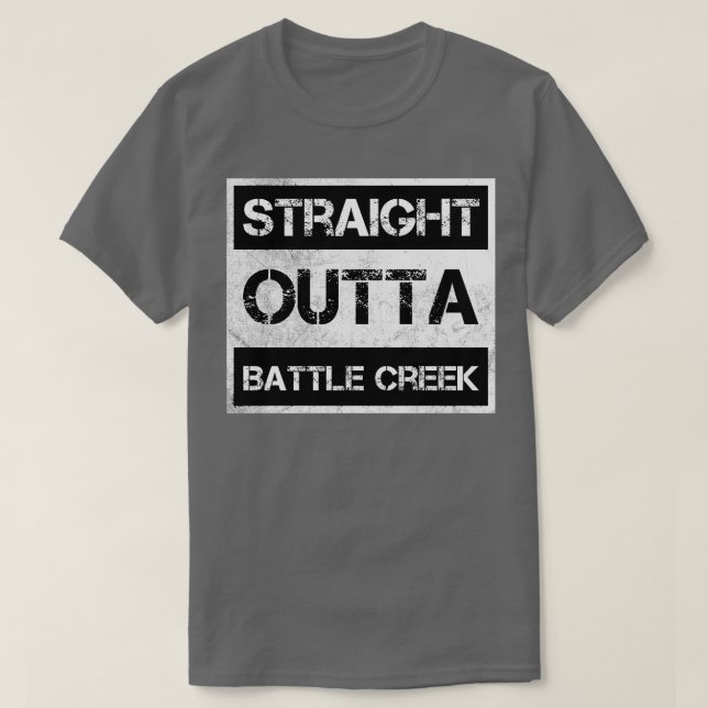 Direkte Ausfahrt Battle Creek Stadt Michigan Vinta T-Shirt (Design vorne)