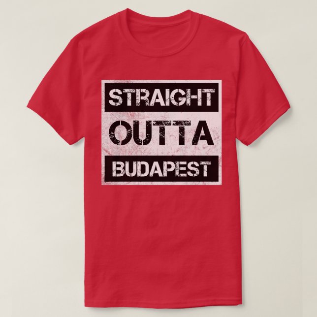 Direkte Ausfahrt Budapest Ungarn Vintag erschütter T-Shirt (Design vorne)