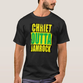 Direkte Ausfahrt Jamaika in Patois Chriet Outta Ja T-Shirt