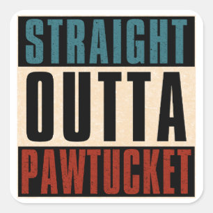 Direkte Ausfahrt Pawtucket Rhode Island RI Quadratischer Aufkleber