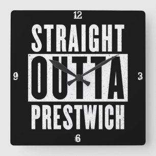 Direkte Ausfahrt Prestwick Square Wall Clock Quadratische Wanduhr