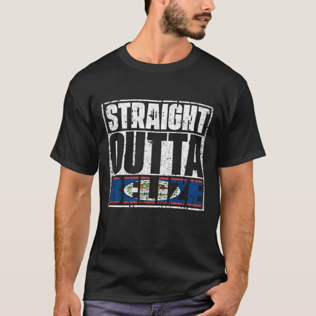 Direkte Außenflagge Belize T-Shirt (Vorderseite)