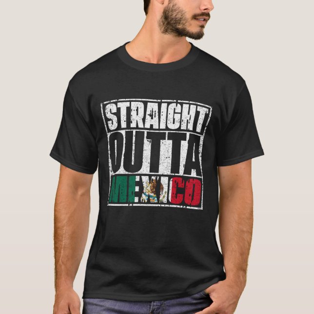 Direkte Außenflagge Mexiko T-Shirt (Vorderseite)