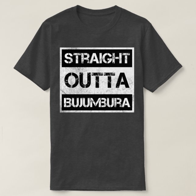 Direkte Outta Bujumbura Burundi Vintage Notlagen T-Shirt (Design vorne)