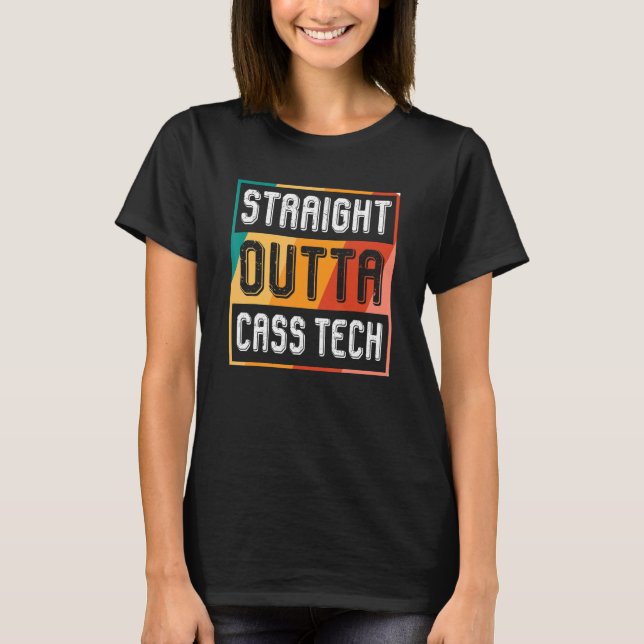 Direkte Outta Cass Tech Vintag T-Shirt (Vorderseite)