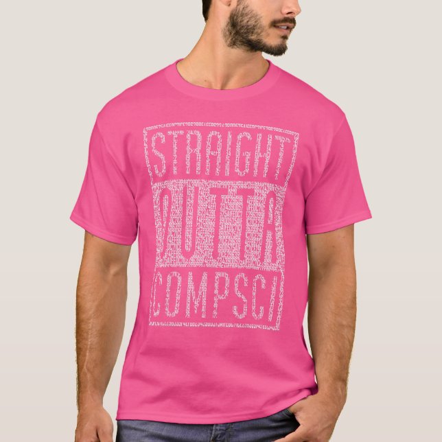 Direkte Outta Comp Sci Parody Computerwissenschaft T-Shirt (Vorderseite)