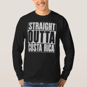 Direkte Outta Costa Rica Slogan Erklärung Spaß T-Shirt