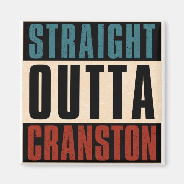 Direkte Outta Cranston Rhode Island RI Magnet (Vorne)