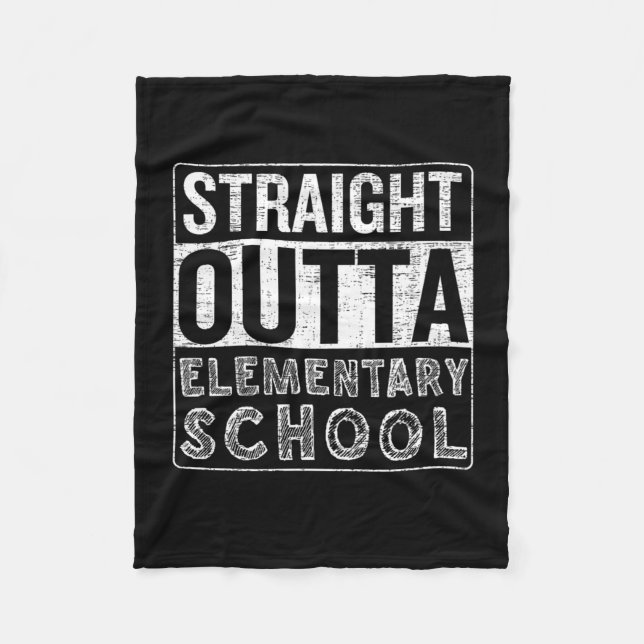 Direkte Outta Elementary School Funny Class Gradu Fleecedecke (Vorderseite)