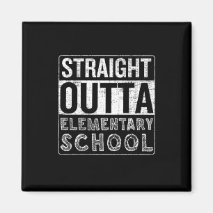 Direkte Outta Elementary School Funny Class Gradu Magnet