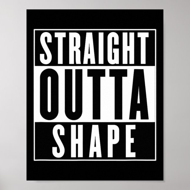 Direkte Outta Form - Funny Workout Poster (Vorne)