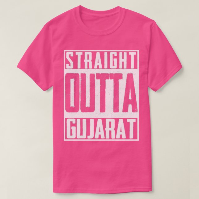 Direkte Outta Gujarat Indien-Cricket T-Shirt (Design vorne)