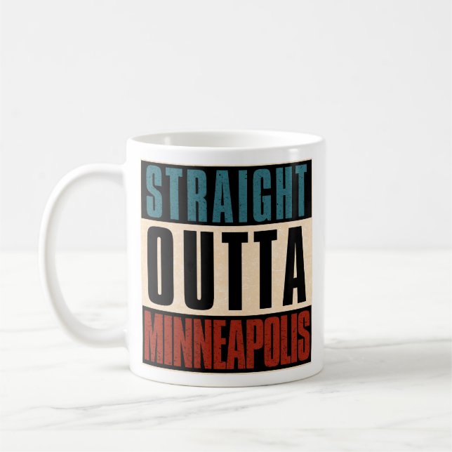 Direkte Outta Minneapolis Minnesota MN Kaffeetasse (Links)