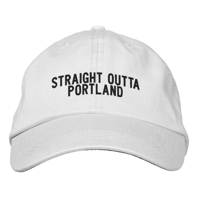 Direkte Outta Portland Oregon Hat Bestickte Baseballkappe (Vorderseite)