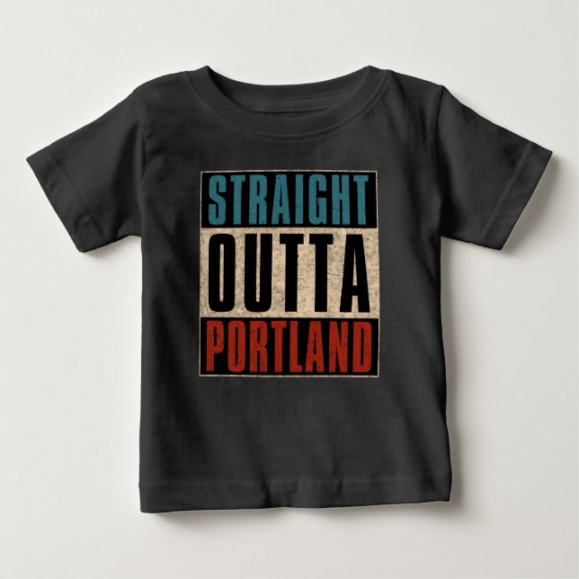 Direkte Outta Portland Oregon OR Baby T-shirt (Vorderseite)