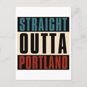 Direkte Outta Portland Oregon OR Feiertagspostkarte