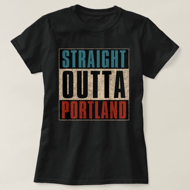 Direkte Outta Portland Oregon OR T-Shirt (Design vorne)