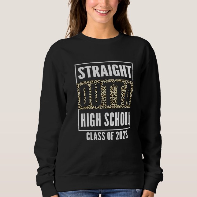 Direkte Outta School 2023 Leopard High School Sweatshirt (Vorderseite)