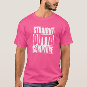 Direkte Outta Scripting Church God Bible Verse T-Shirt