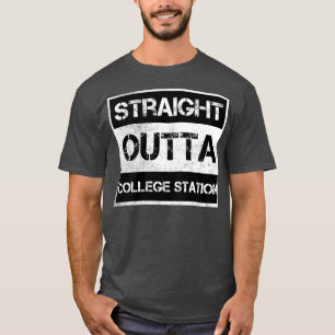 Direkte Outta Uni Station Texas Vintag Distre T-Shirt
