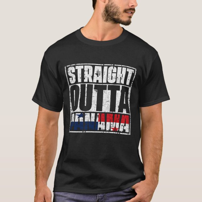 Direkte Panama-Flagge T-Shirt (Vorderseite)