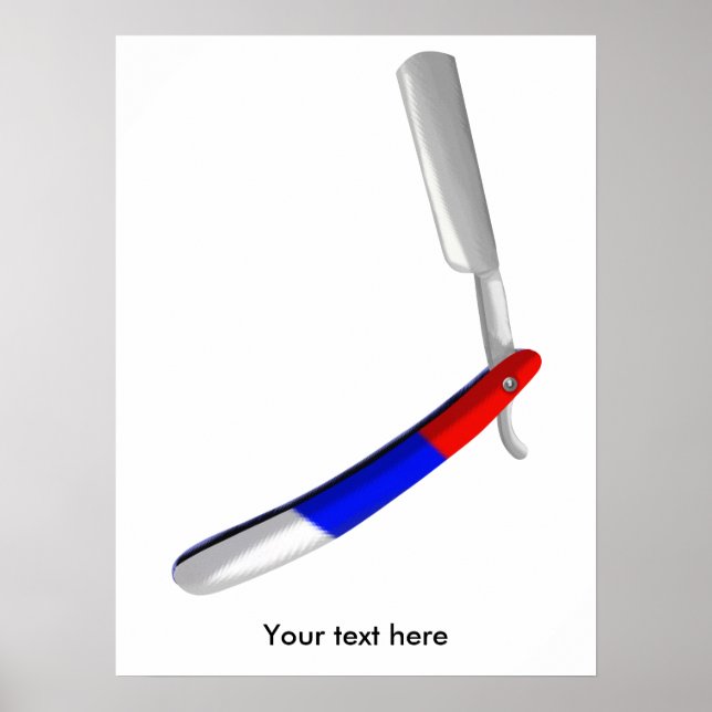 Direkte Razor Barbers Shop Farben Poster (Vorne)