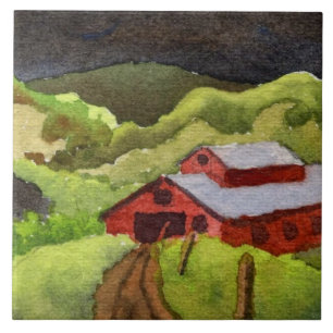 Direkte Straße zu Rotttaler Scheune und Berghütte Fliese