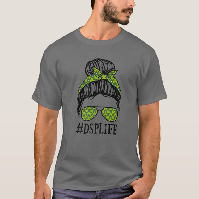 Direkter DSP-Support-Mitarbeiter von Messy Bun St  T-Shirt (Vorderseite)