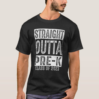 Direkter Outta Pre k School Class 2023 Abschluss T-Shirt