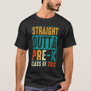 Direkter Outta Pre-K Vorschulbesuch Abschluss T-Shirt