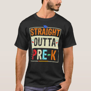 Direkter Outta Pre-K Vorschulbesuch Abschluss Vint T-Shirt