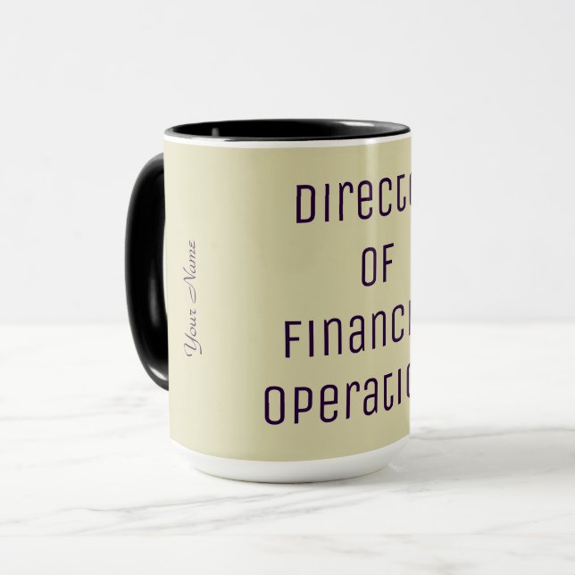 "Direktor der Finanzoperationen" Tasse (Vorderseite Links)