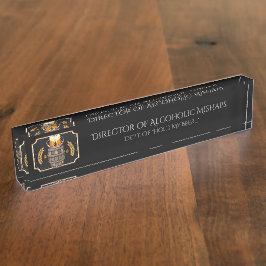 Direktor des Spaßes für alkoholische Mishaps Namensplakette