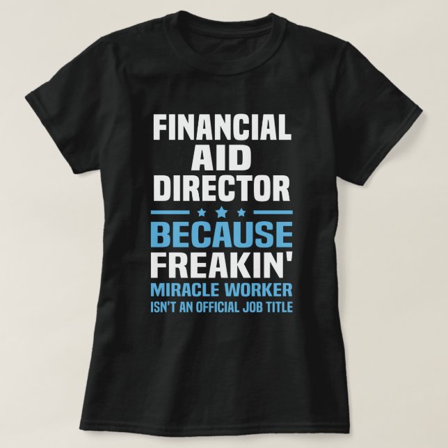 Direktor "Finanzhilfe" T-Shirt (Design vorne)