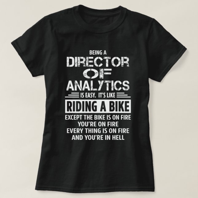Direktor für Analytik T-Shirt (Design vorne)