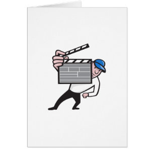 Direktor With Movie Clapboard Cartoon