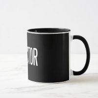 Direktornwecker-Tasse 11 Unze (schwarze Ausgabe)
