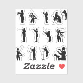 dirigent-music-Silhouette Aufkleber